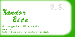 nandor bite business card